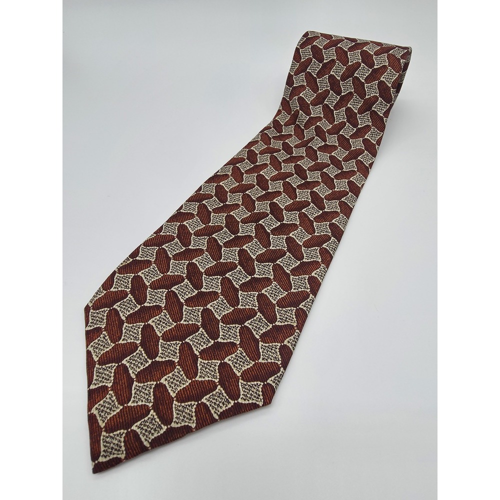 Vintage Guess American Classics 100% Silk Geometric Neck Tie 58" x 4"
